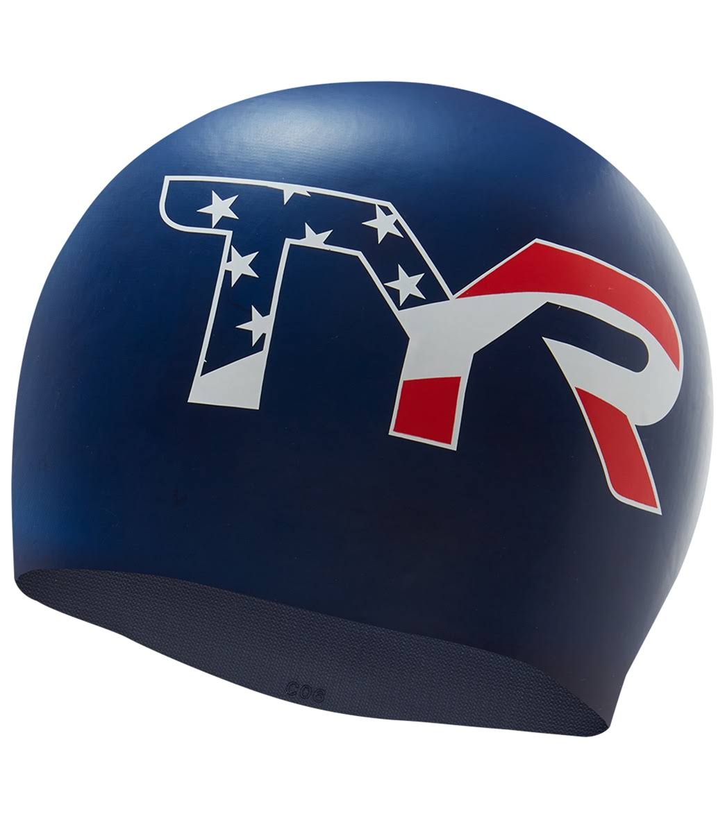 Navy Silicone Swim Cap Z3102