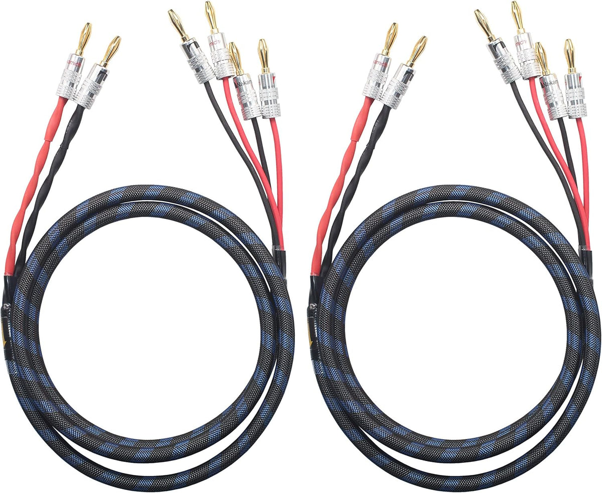 Bi-Wire Speaker Cable with Banana Plugs, 1pair Set (3M) G780