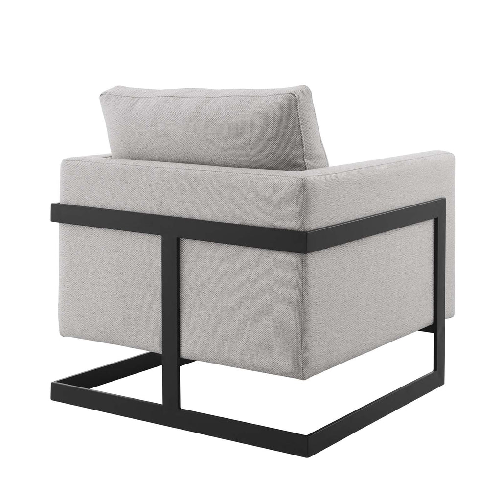 Black Camel Upholstered Fabric Accent Chair E775