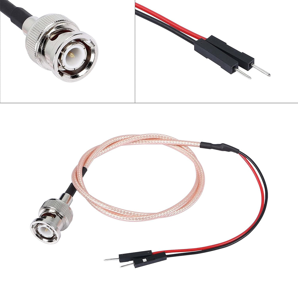 BNC Male to Dupont Wire Test Leads Cable Connector Adapter Extension Wire (Red+Black) 1 pcs E985523
