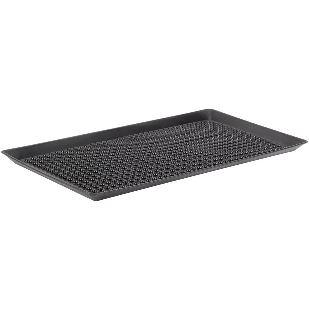 12x22 x 24x22 Charcoal Polypropylene Pizza Tray - 12/Case L170902