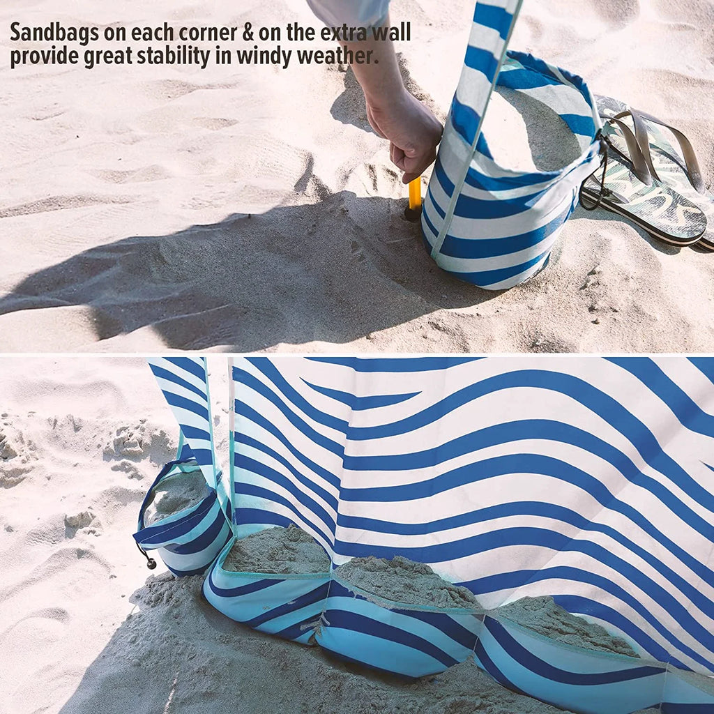 6' x 6' Waterproof Beach Shelter with Side Wall L994465