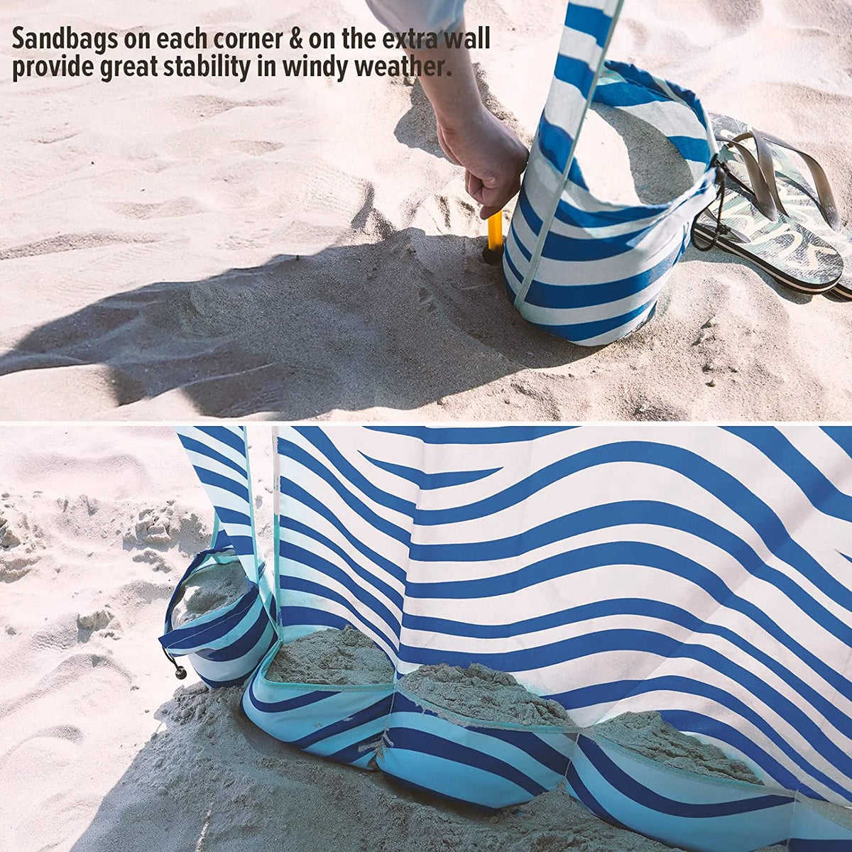6' x 6' Waterproof Beach Shelter with Side Wall L994465
