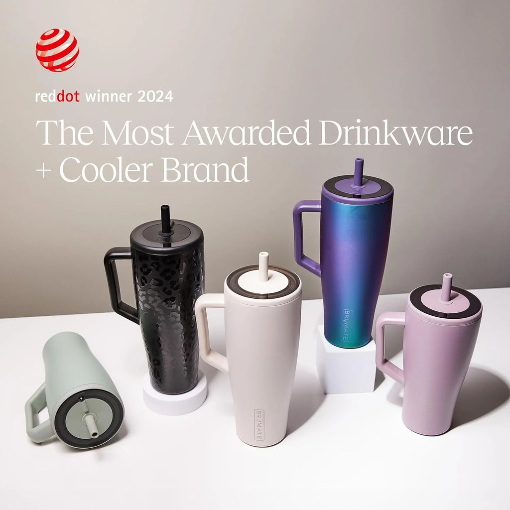 30 oz Stainless Steel Tumbler with Handle and Straw P5764