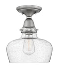 English Nickel Flush Mount Ceiling Light Z66652