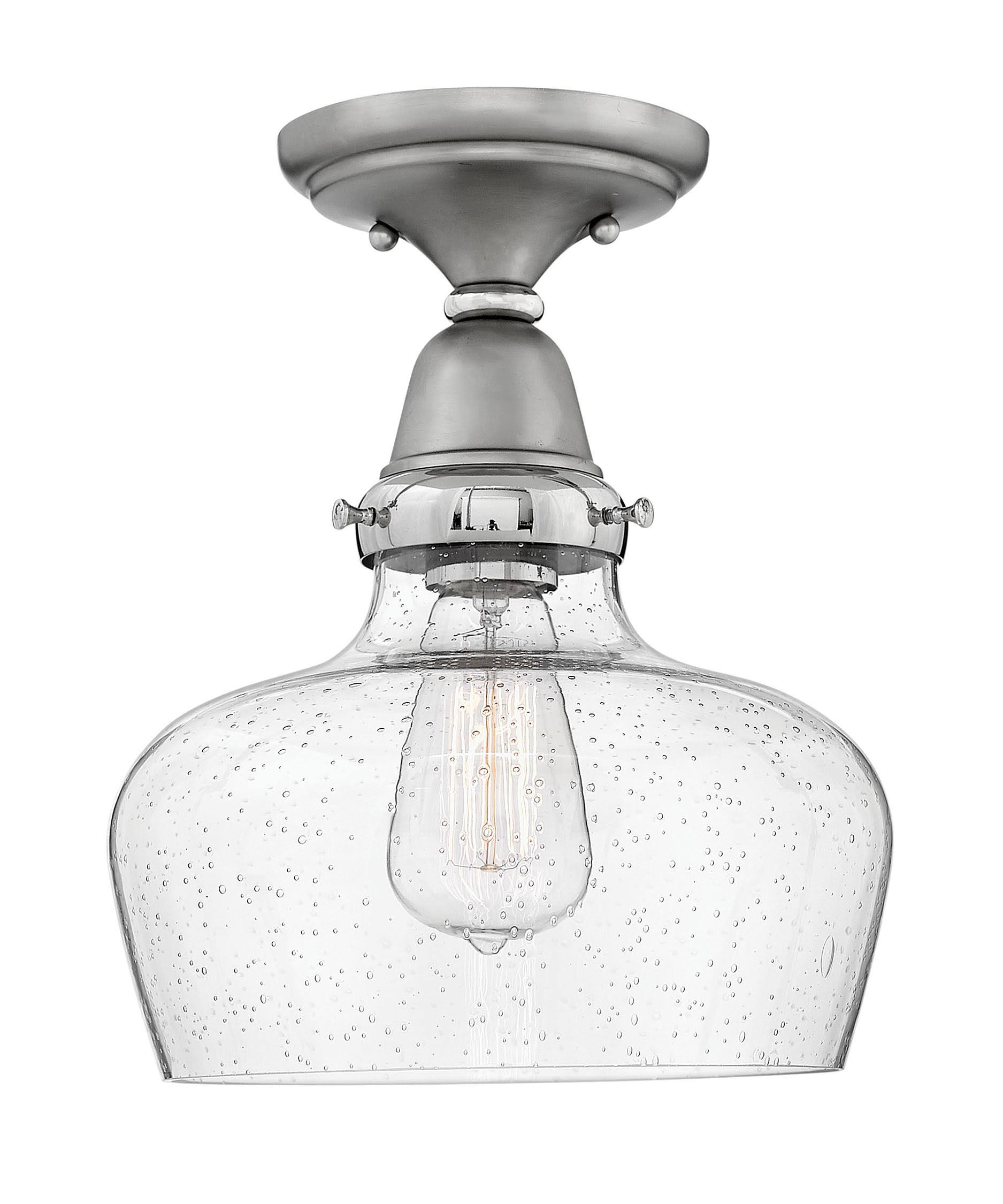 English Nickel Flush Mount Ceiling Light Z66652
