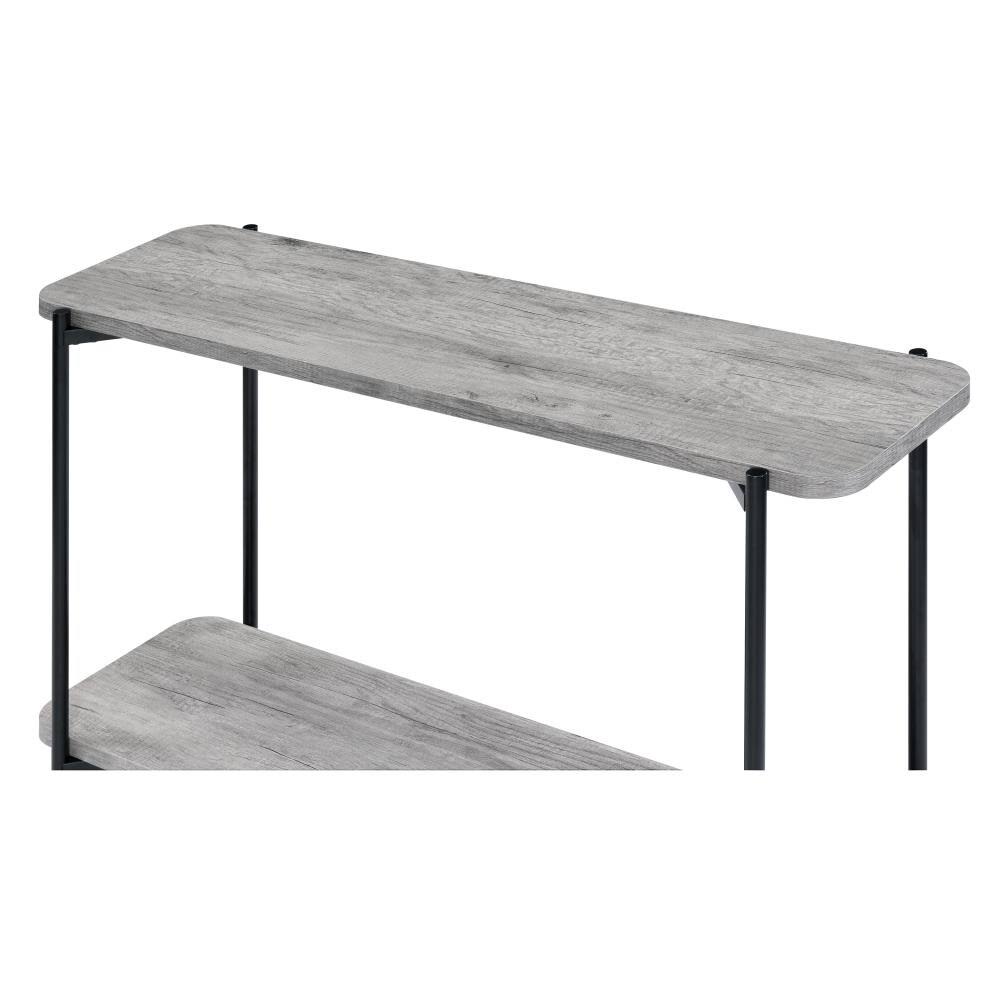 Sand Black Coating and Light Gray 1-Shelf Console Table F161109