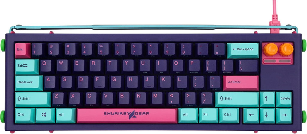 65% Wireless Wired Mechanical Keyboard with White LED Backlit V654566