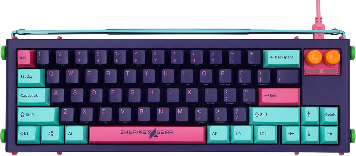 65% Wireless Wired Mechanical Keyboard with White LED Backlit V654566