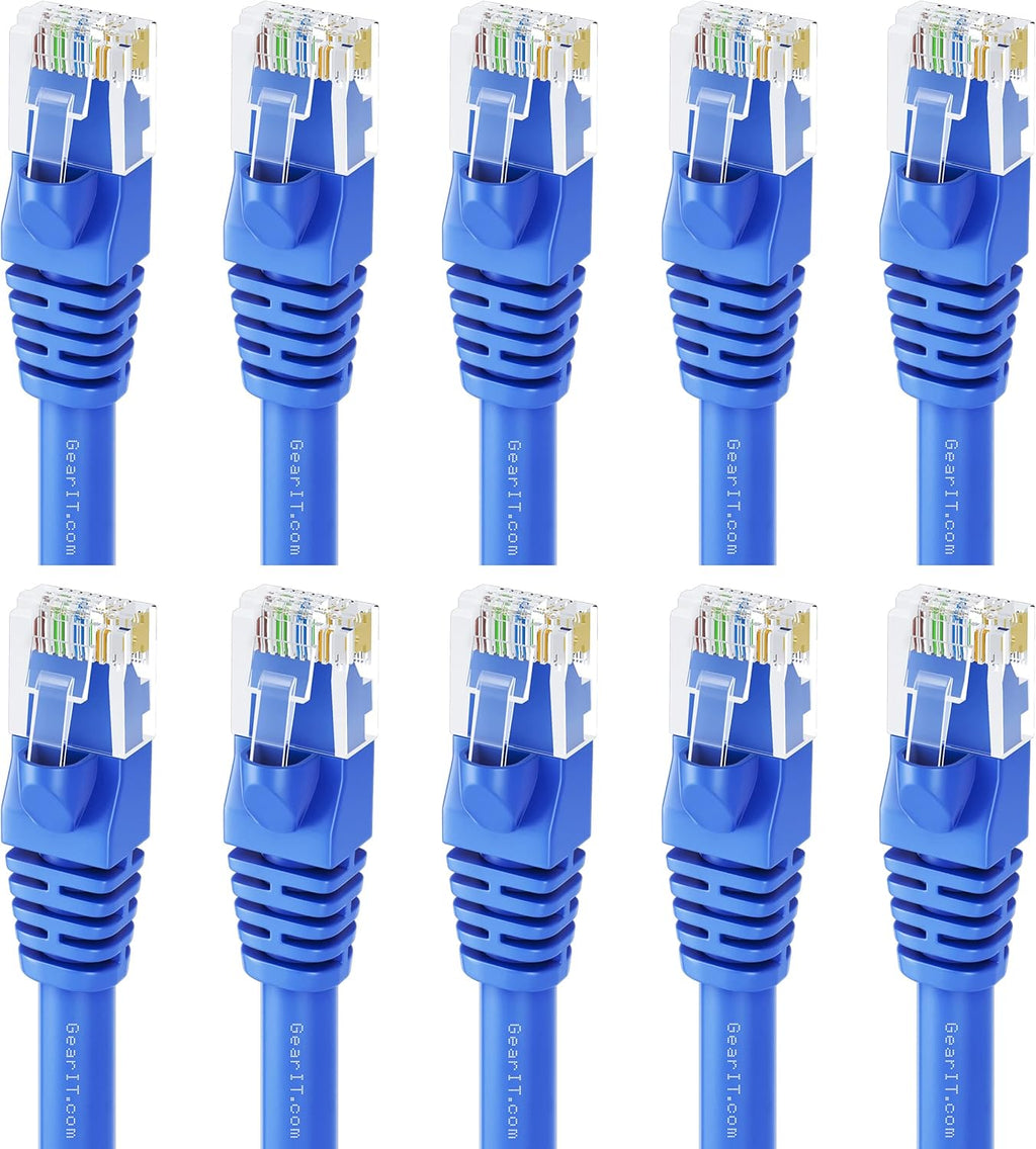 Cat6 Ethernet Cable 1 ft 50-Pack Blue R628943