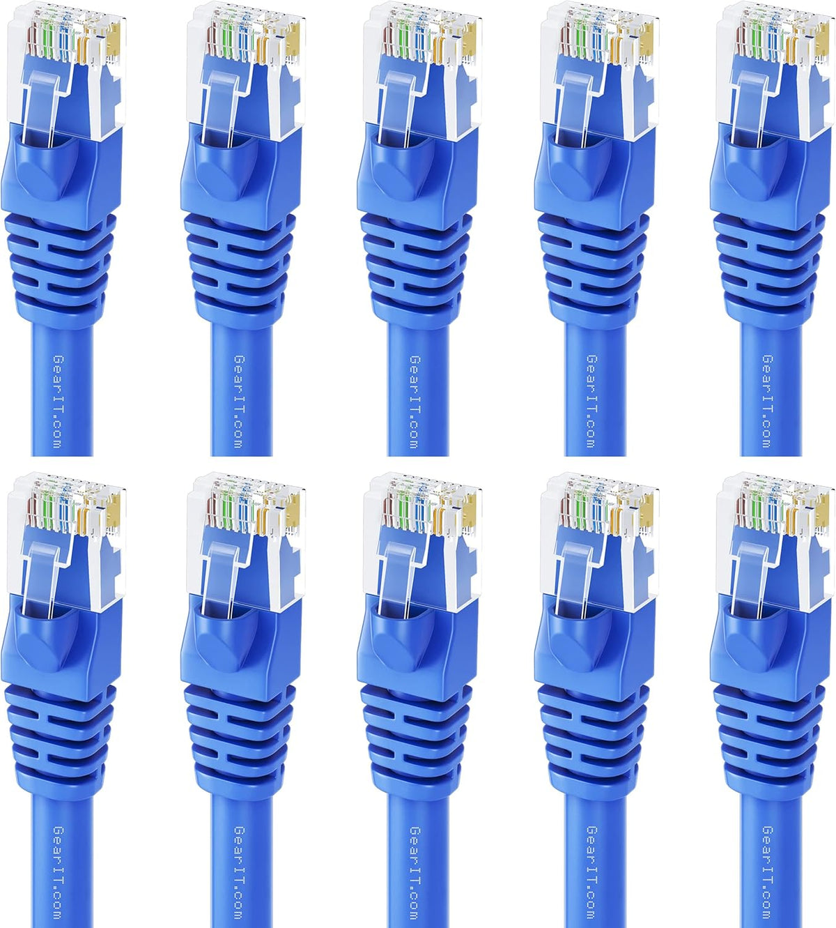 Cat6 Ethernet Cable 1 ft 50-Pack Blue R628943