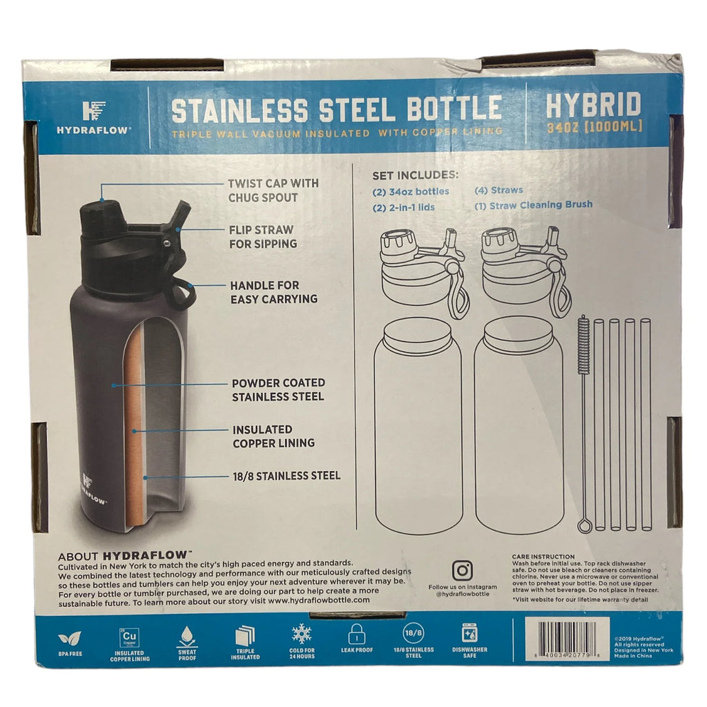 Blue/Pink 34-oz Stainless Steel Insulated Bottles N592965