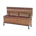 Farmhouse Hall Bench in Natural Rustic and Black K711105