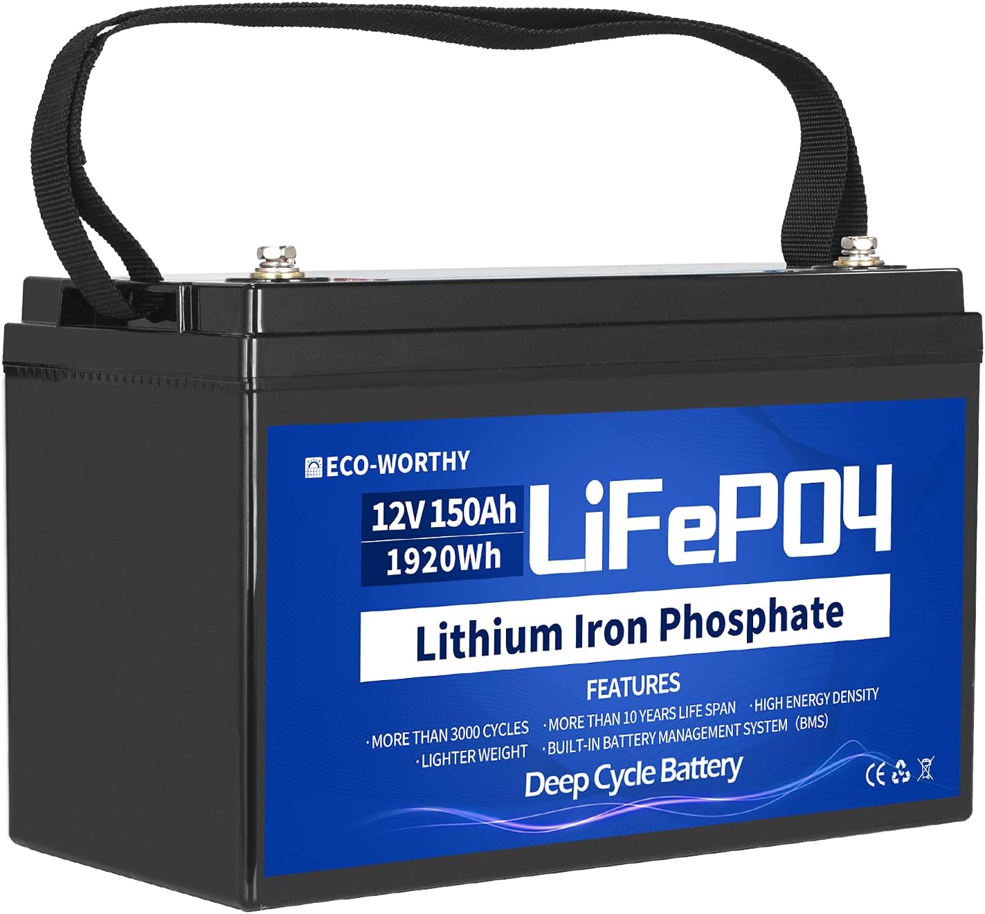 12V 150Ah LiFePO4 Lithium Iron Phosphate Battery with BMS Protection Z630242