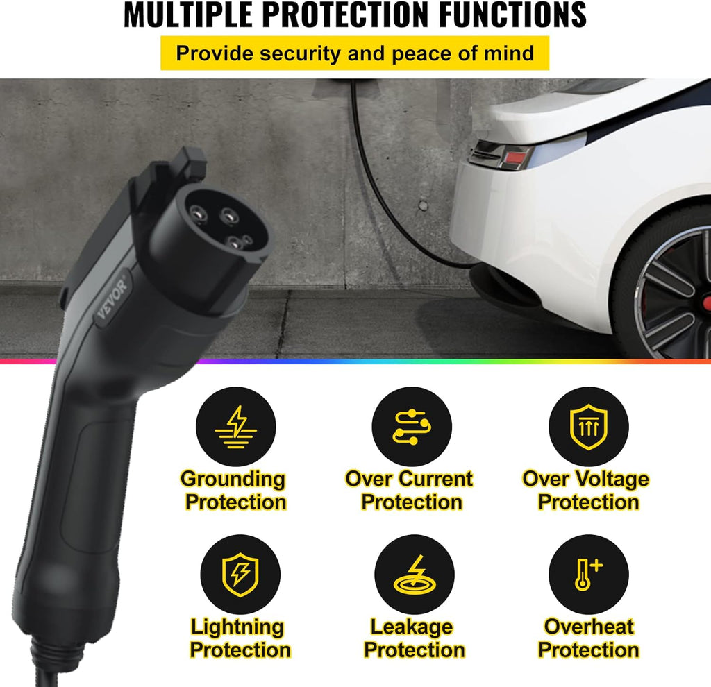 Portable 32 Amp EV Charger with 25 ft J1772 Charging Cable G290