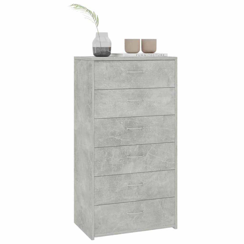 White 6 Drawer Sideboard Chipboard A494