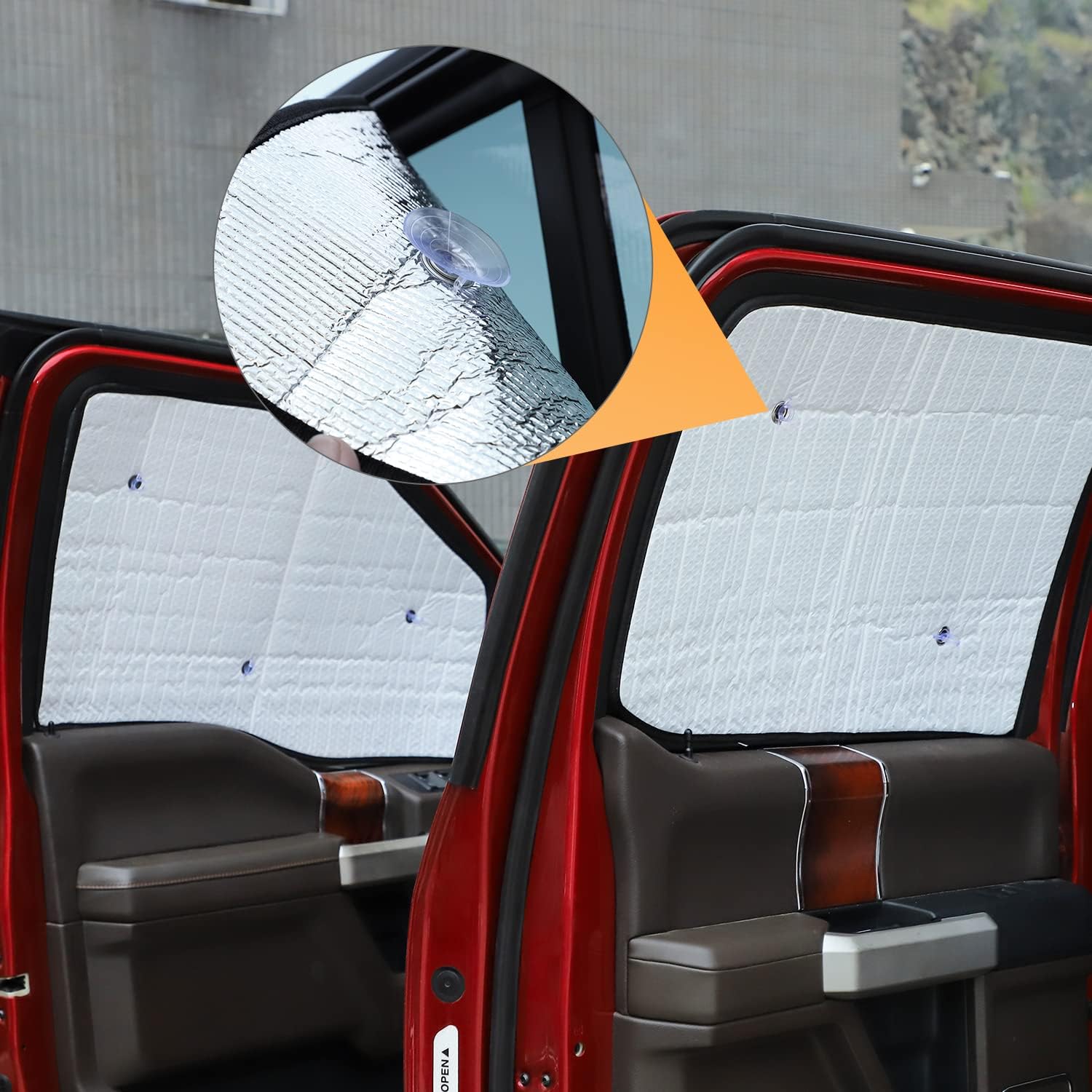 Windshield Sun Shade for Ford F150, 6PCs Pack of 2 E63923