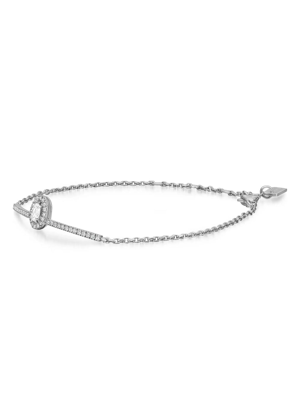 18K White Gold Diamond Chain Bracelet H994264