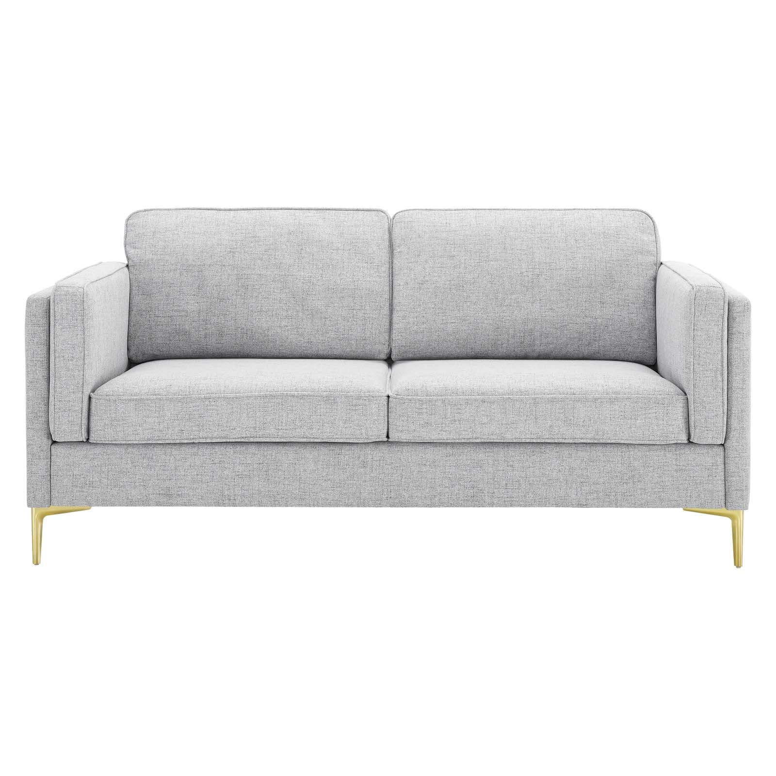 Light Grey Fabric Sofa B2819