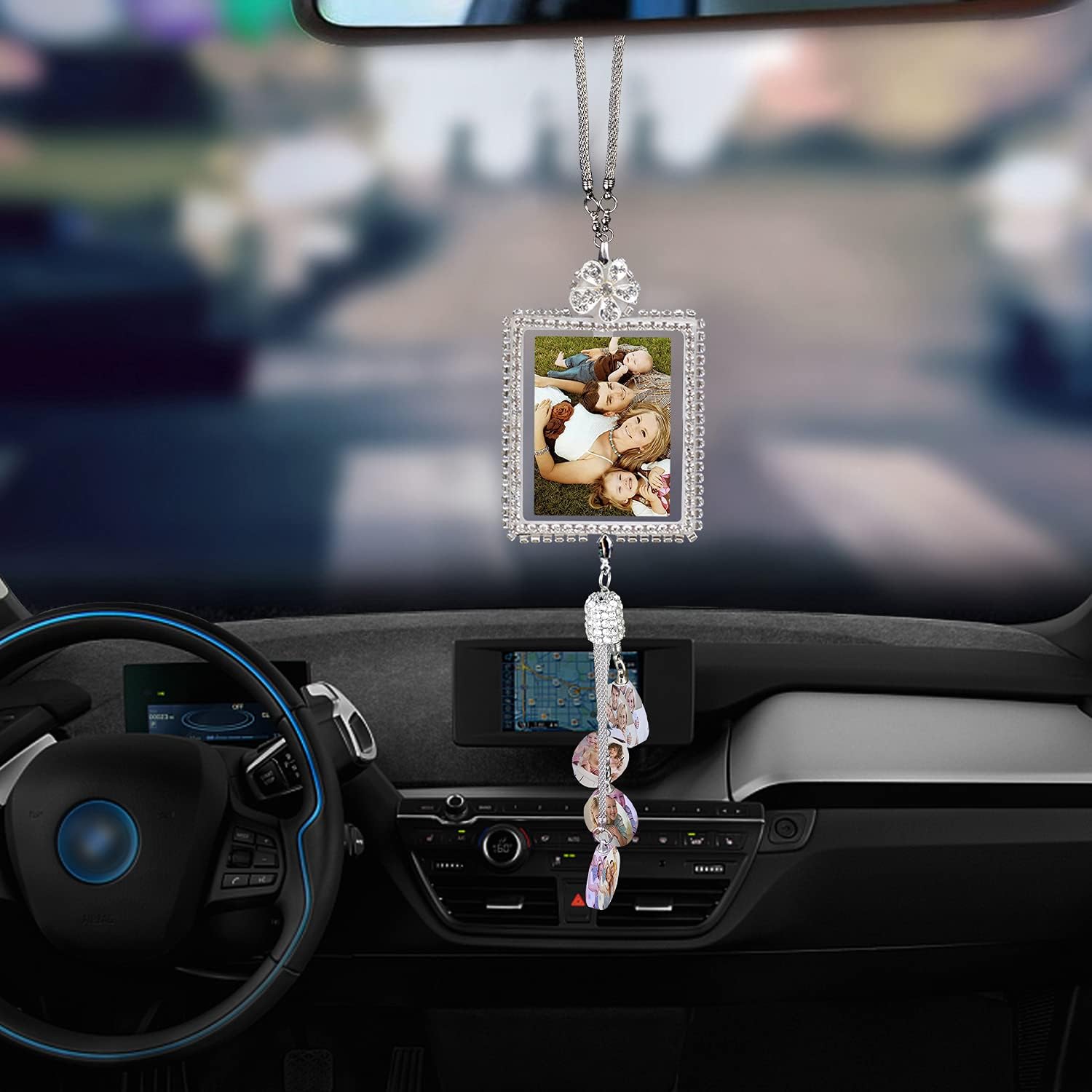 Crystal Car Charm Rearview Mirror Ornament Q365