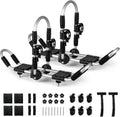 Kayak Roof Rack 4-in-1 Car Roof Carrier Rack, Folding J Bar for 2 Kayaks, Canoe, Surfboard, SUP G123117