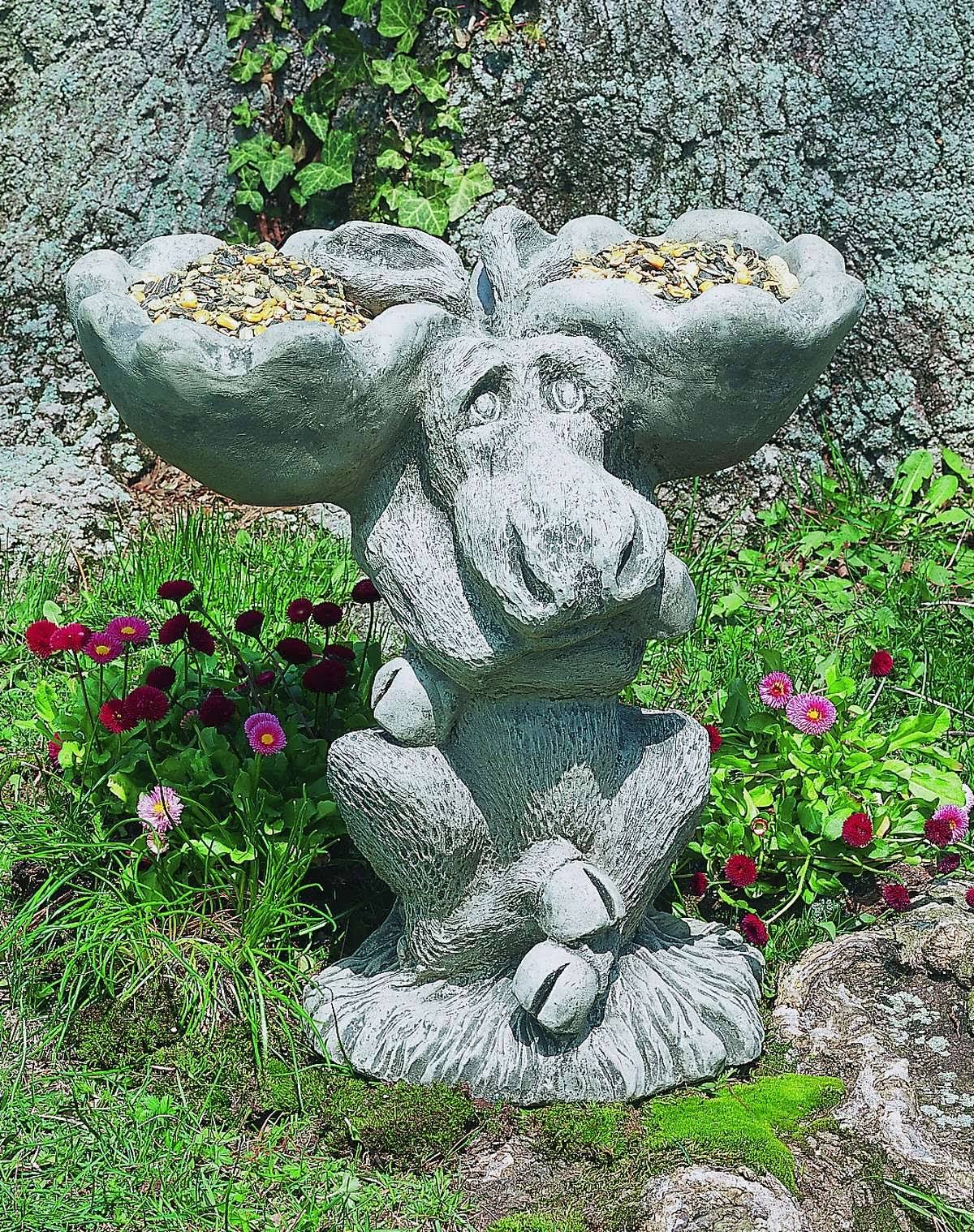 Aged Limestone Birdbath/Feeder H12815