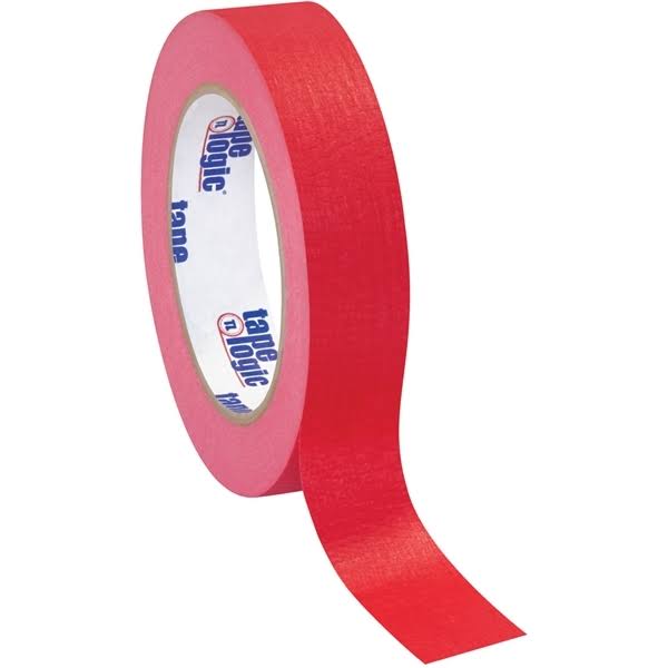 Red 1x22 x 60 Yard Roll Masking Tape (12 Roll/Case) Y479622