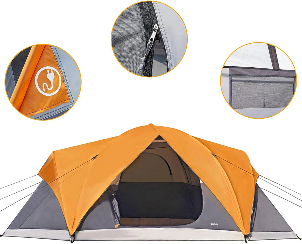 4/8 Person Dome Camping Tent with Rainfly and Carry Bag U2016