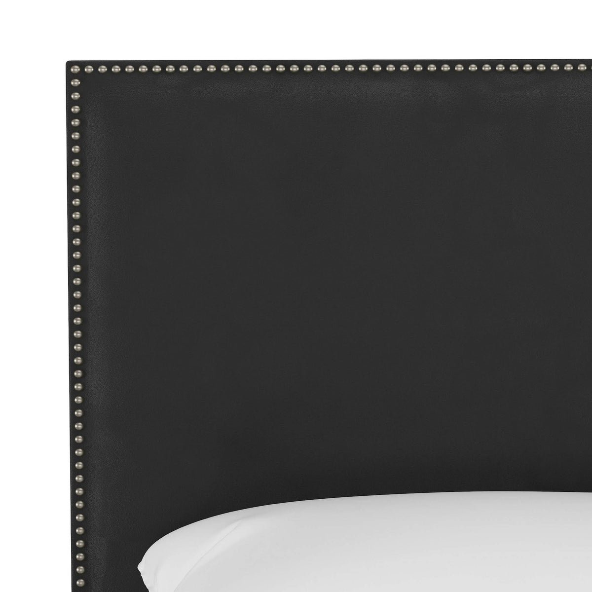 Black Velvet Nailbutton Headboard C4460