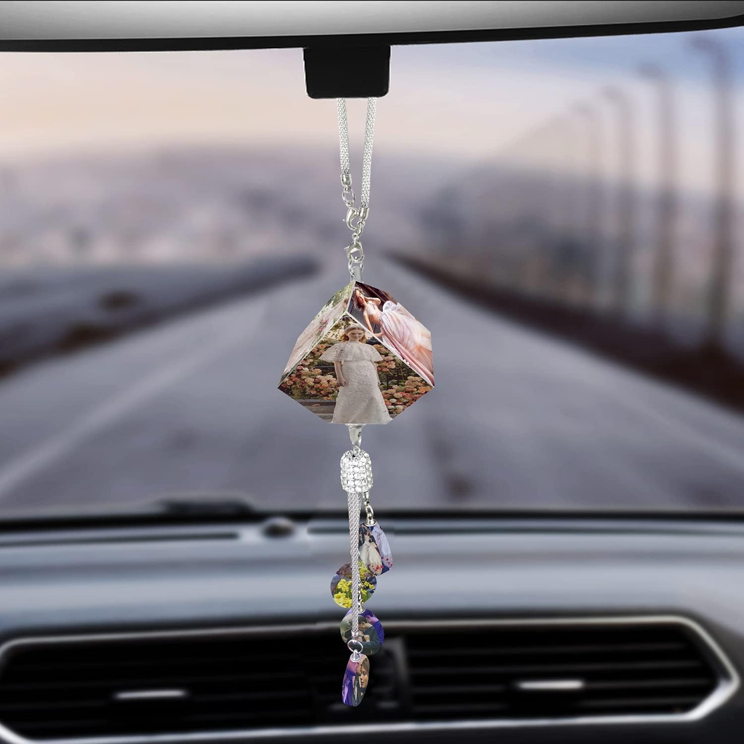 Crystal Car Charm Rearview Mirror Ornament Q365