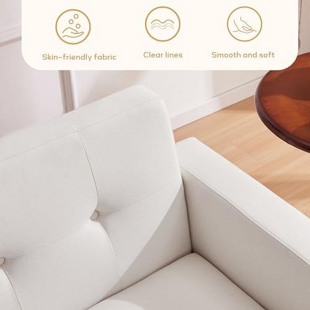 Fabric Accent Chair Button Tufted Upholstered Arm Chair Y7073