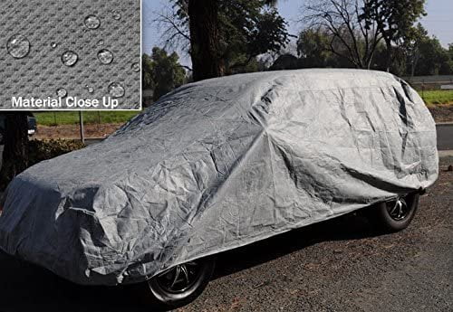 SUV Car Cover 184 inches Long Outdoor with Cable Lock, Bag & Wind Straps L22337