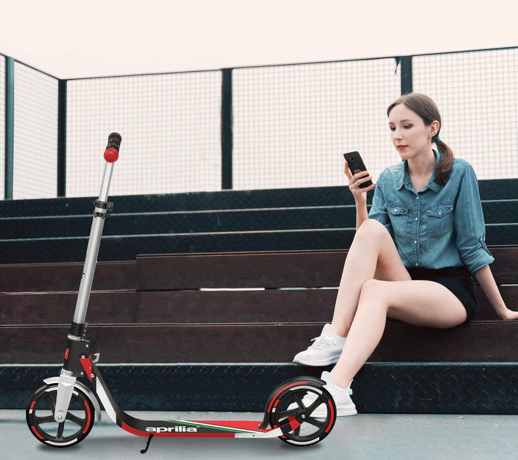 Foldable Kick Scooter with Big Wheel, 4 Level Height Adjustable L380591