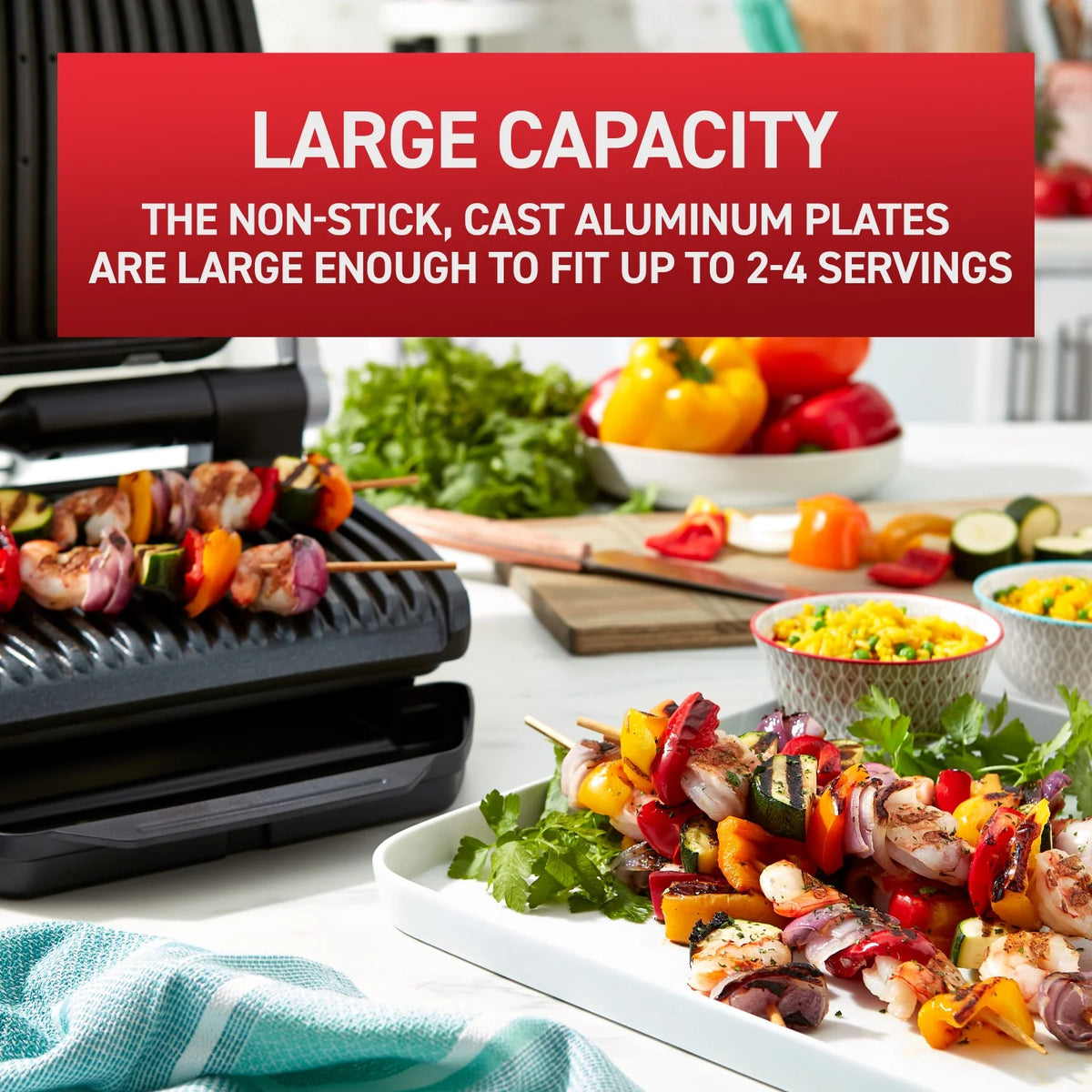 Indoor Electric Grill with Removable Nonstick Plates O7295