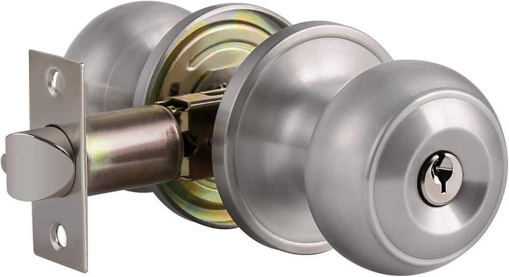 6 Pack Stainless Steel Flat Ball Door Knob Brushed Nickel Finish Pack of 2 Z4441