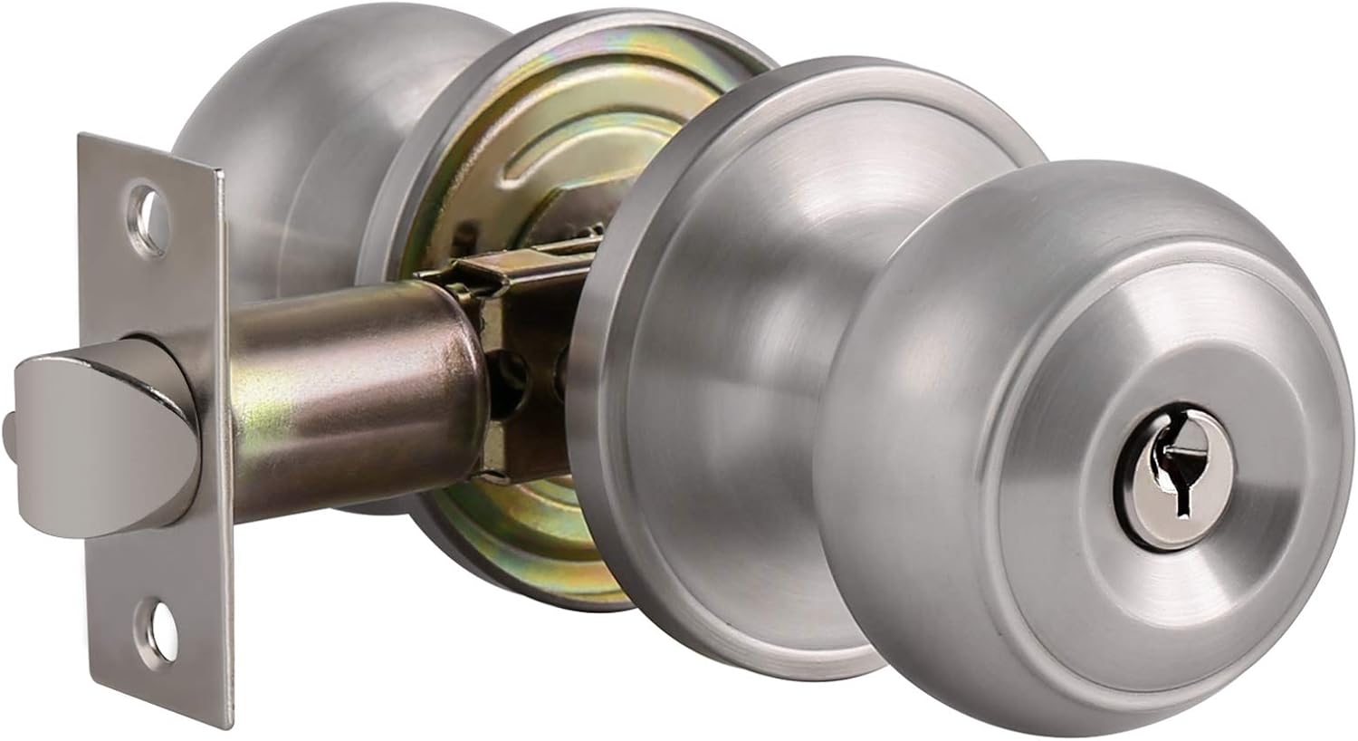 6 Pack Stainless Steel Flat Ball Door Knob Brushed Nickel Finish Pack of 2 Z4441