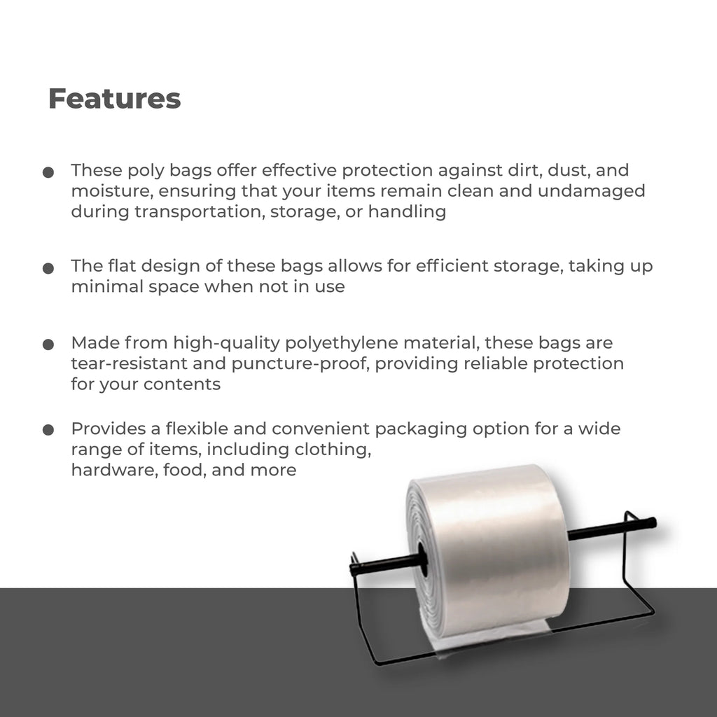 2.5" x 1500' Clear Polyethylene Poly Tubing Single Roll Z403