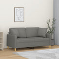 2-Seater Sofa Dark Gray Fabric V999