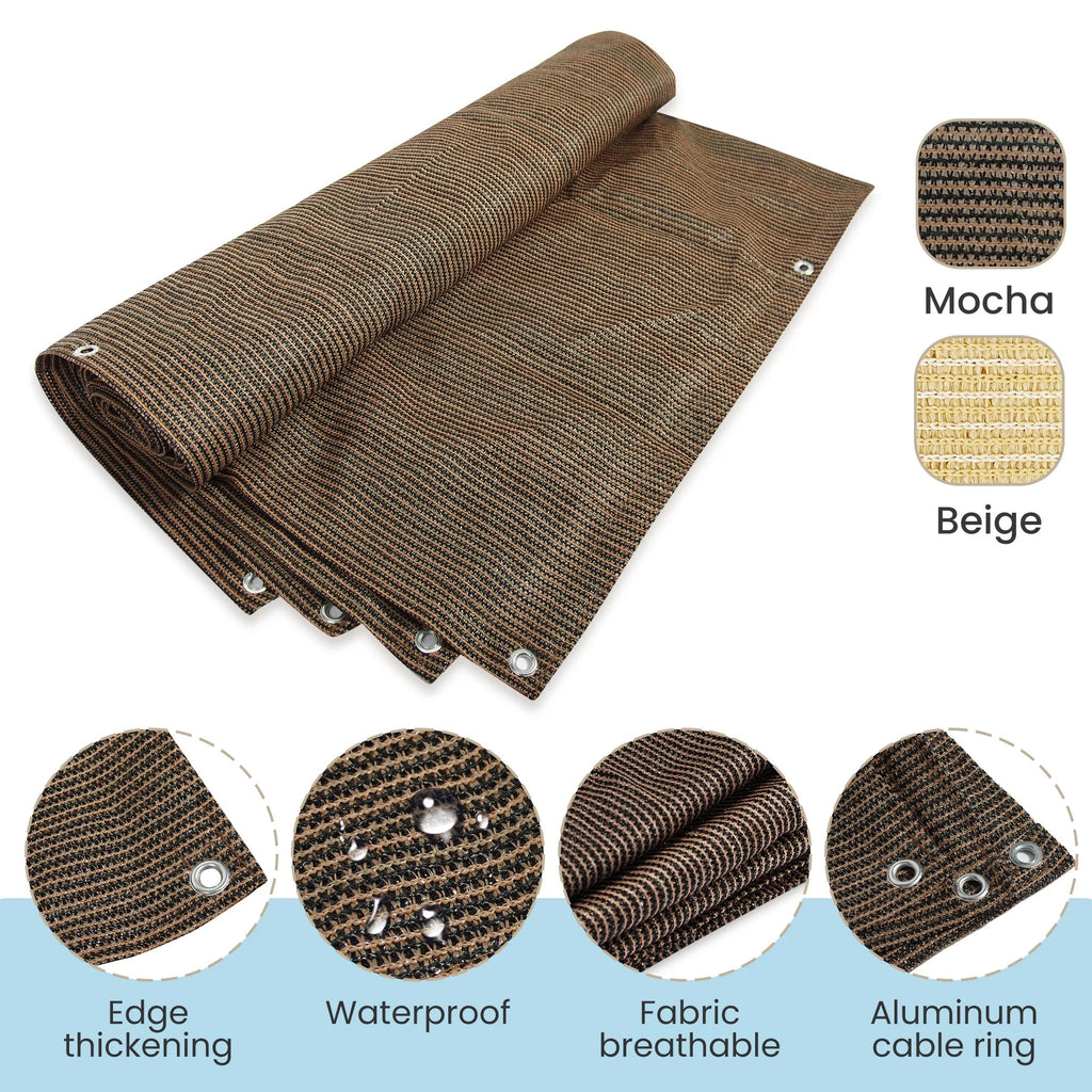 Mocha Shade Net 3 Pin Anti-UV HDPE Swimming Pool Shading Net Q17269