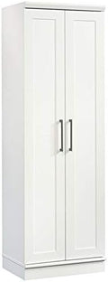 White Storage Cabinet with Door and Shelves O21668