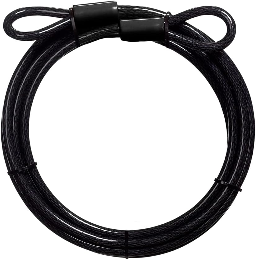 Braided Steel Cable with Looped Ends, 15 ft., 3/8 in. Diameter, Pack of 2 V2155
