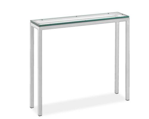 Clear Tempered Glass Console Table with Stainless Steel Frame K29430