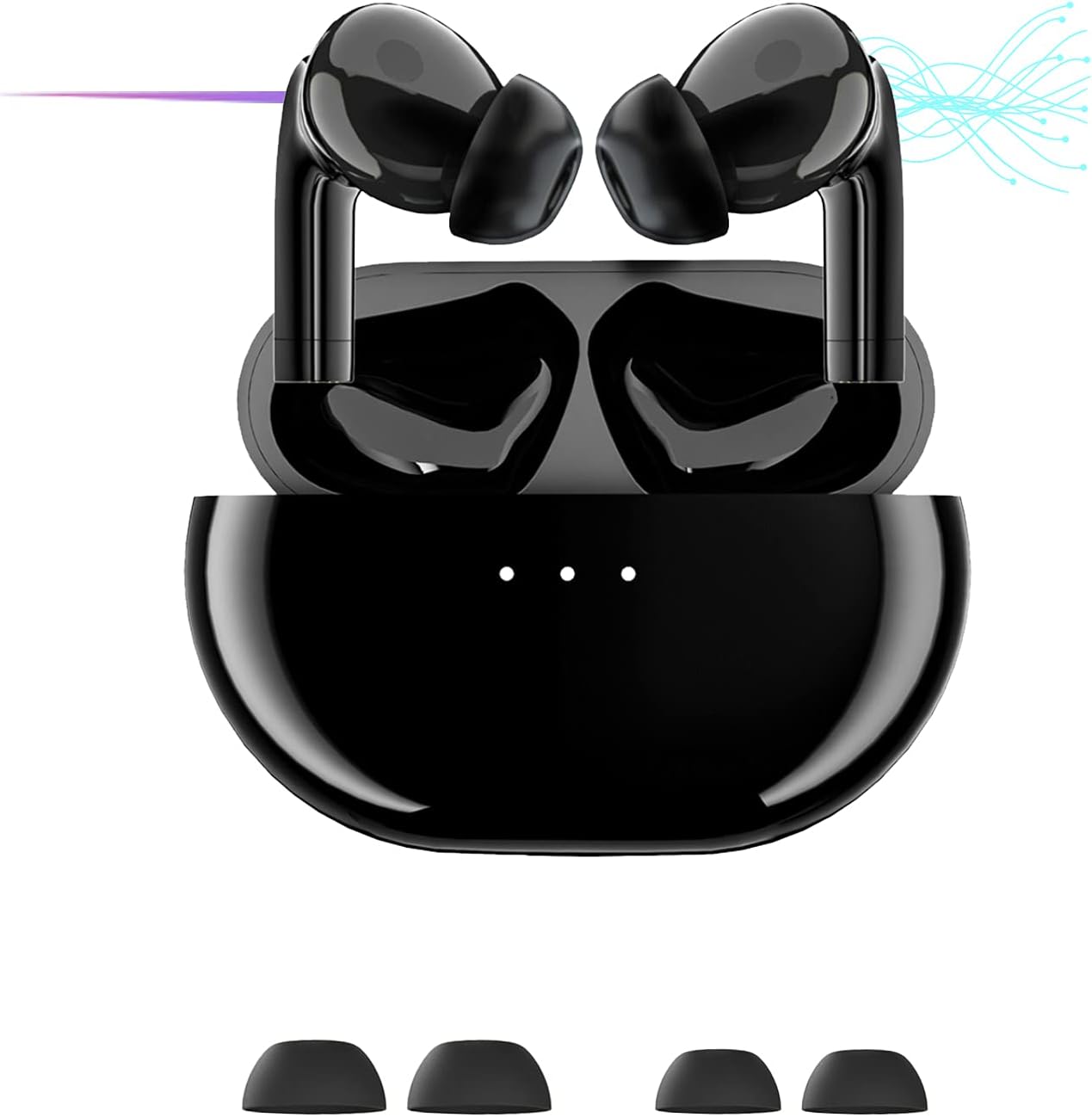 Hybrid Active Noise Cancelling Wireless Earbuds with Built-in Mic E79838