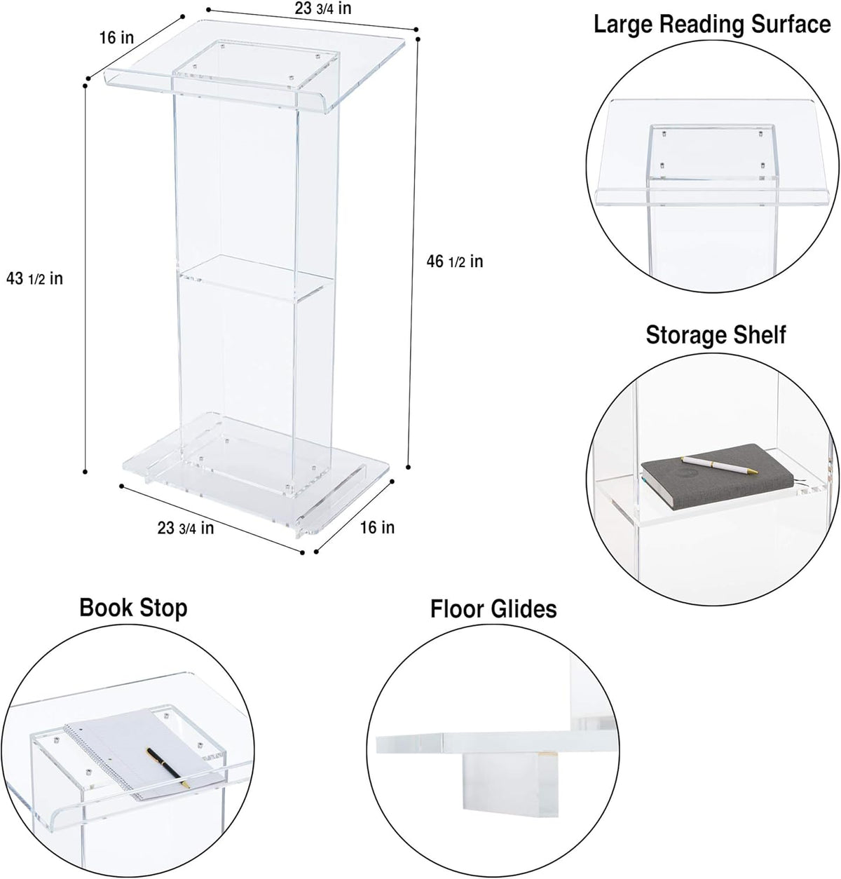 Clear Acrylic Lectern V74173