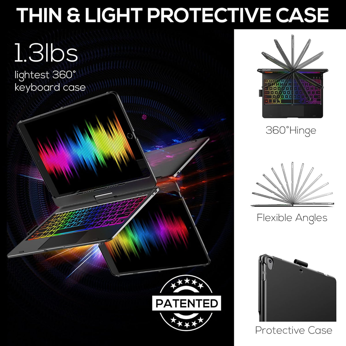 Black Keyboard Case for iPad 9th Generation D709242
