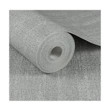 Chenille Gray and Silver Wallpaper B9545
