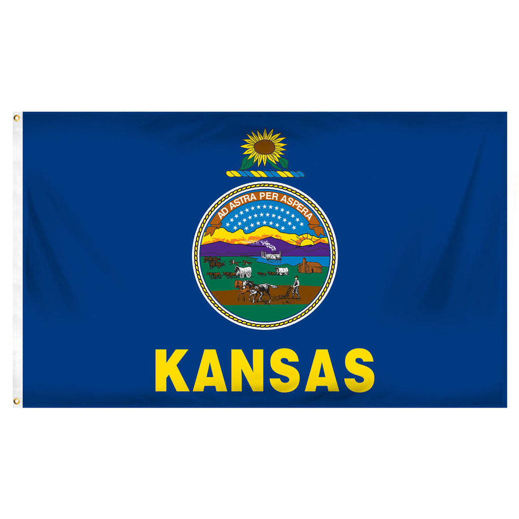 Kansas Flag 5ft. x 8ft. Spun Polyester O4833