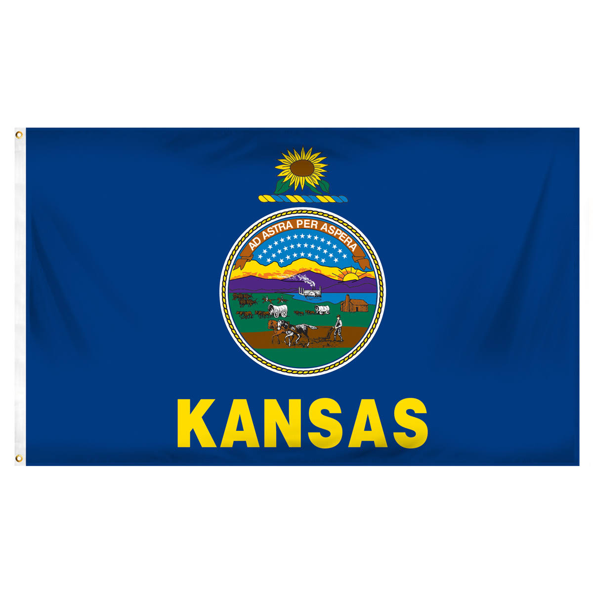 Kansas Flag 5ft. x 8ft. Spun Polyester O4833