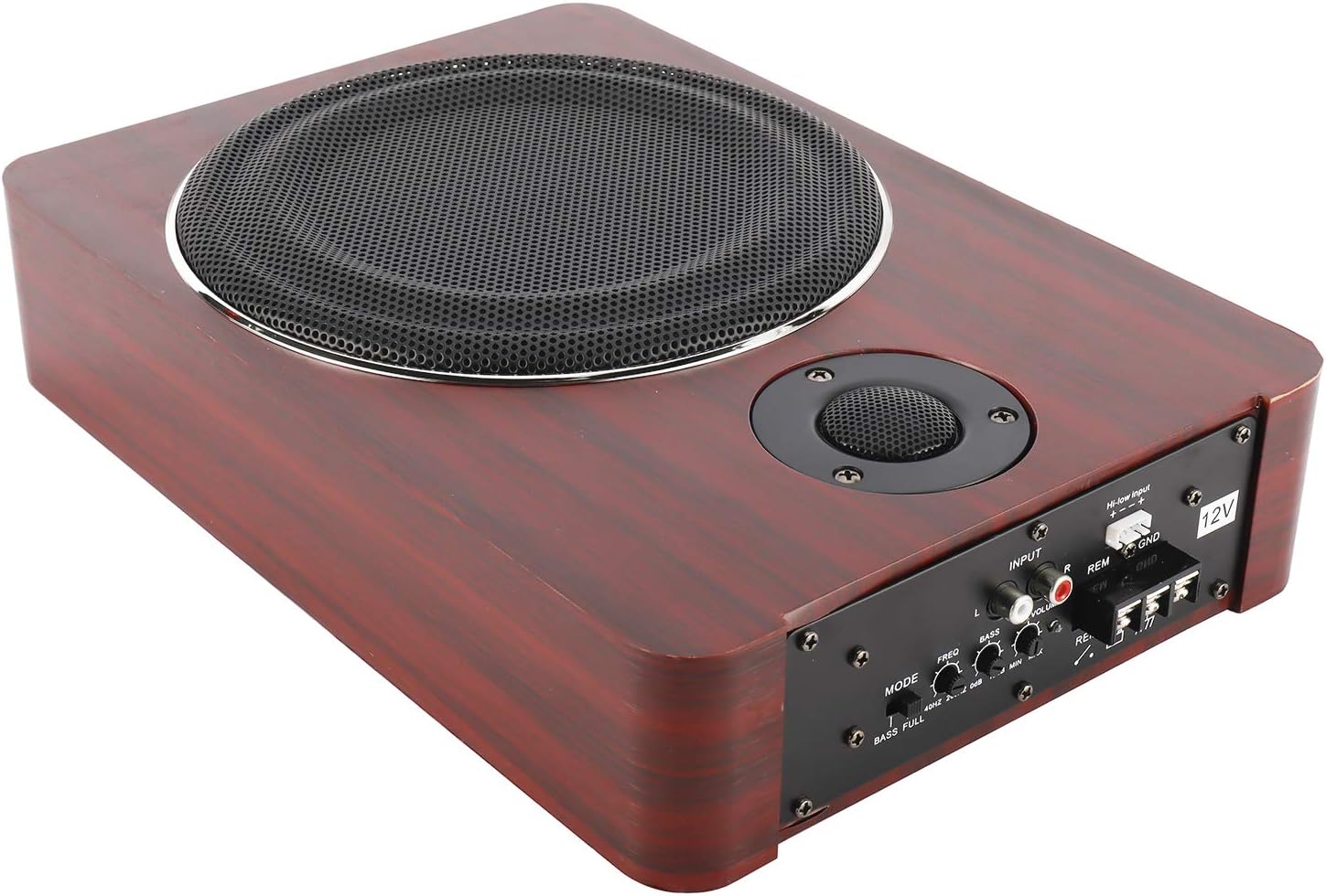 8'' 600W Under Seat Car Active Sub Woofer Speaker Stereo Bass Audio Powered Amp K416