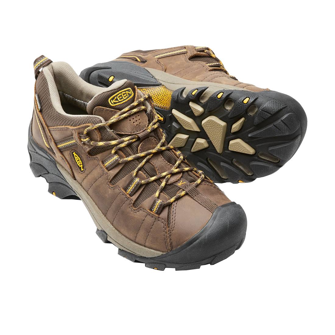 Cascade Brown Golden Yellow Men's Hiking Shoes Size 7.5 Wide L741